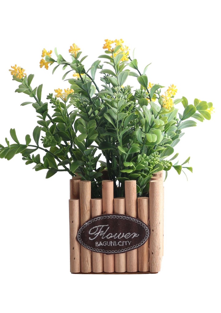 Pozuelo de flores artificiales - Pequeño macetero decorativo