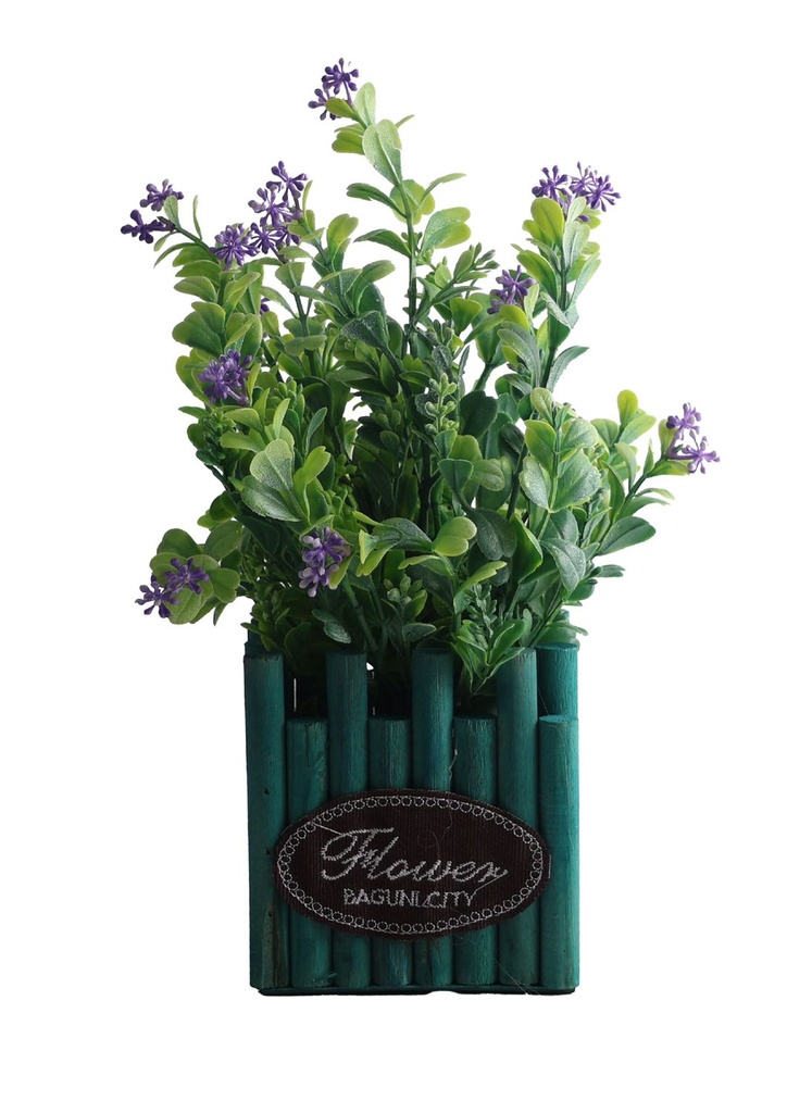 Pozuelo de flores artificiales - Pequeño macetero decorativo