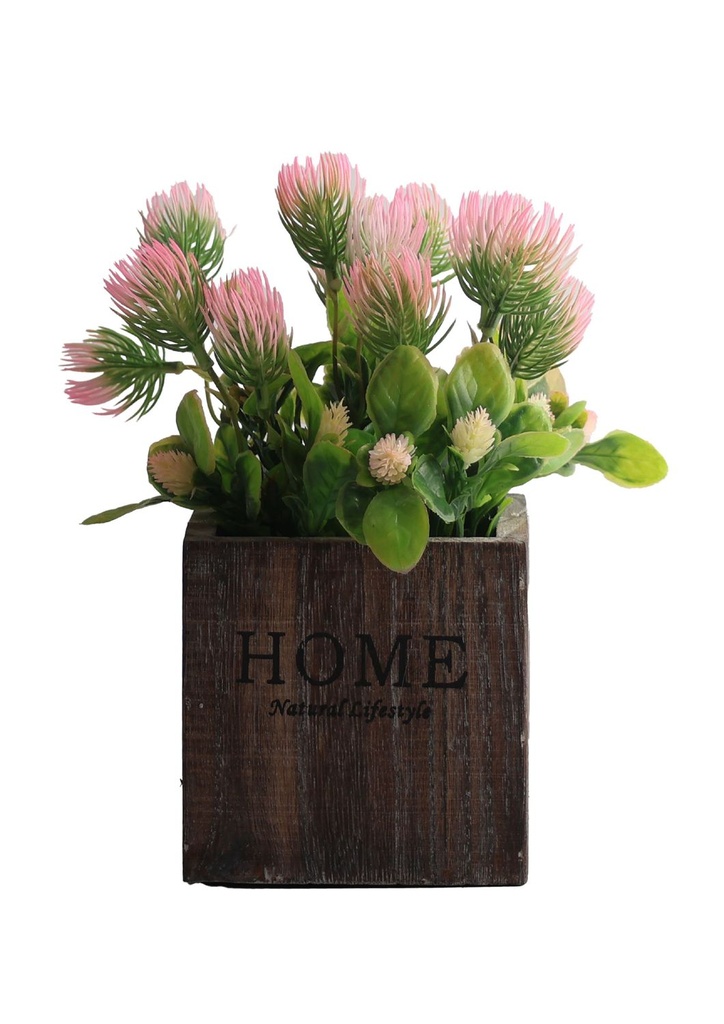 Pozuelo de flores artificiales - Pequeño macetero decorativo
