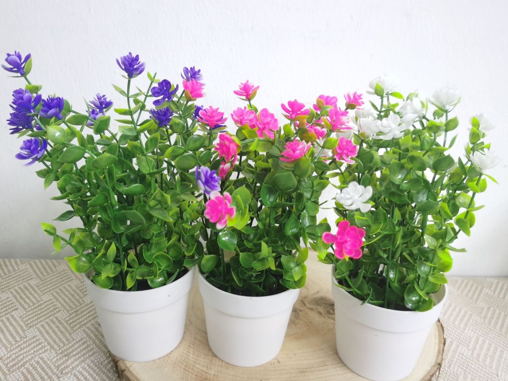 Planta artificial pequeña en maceta - Bonsái decorativo