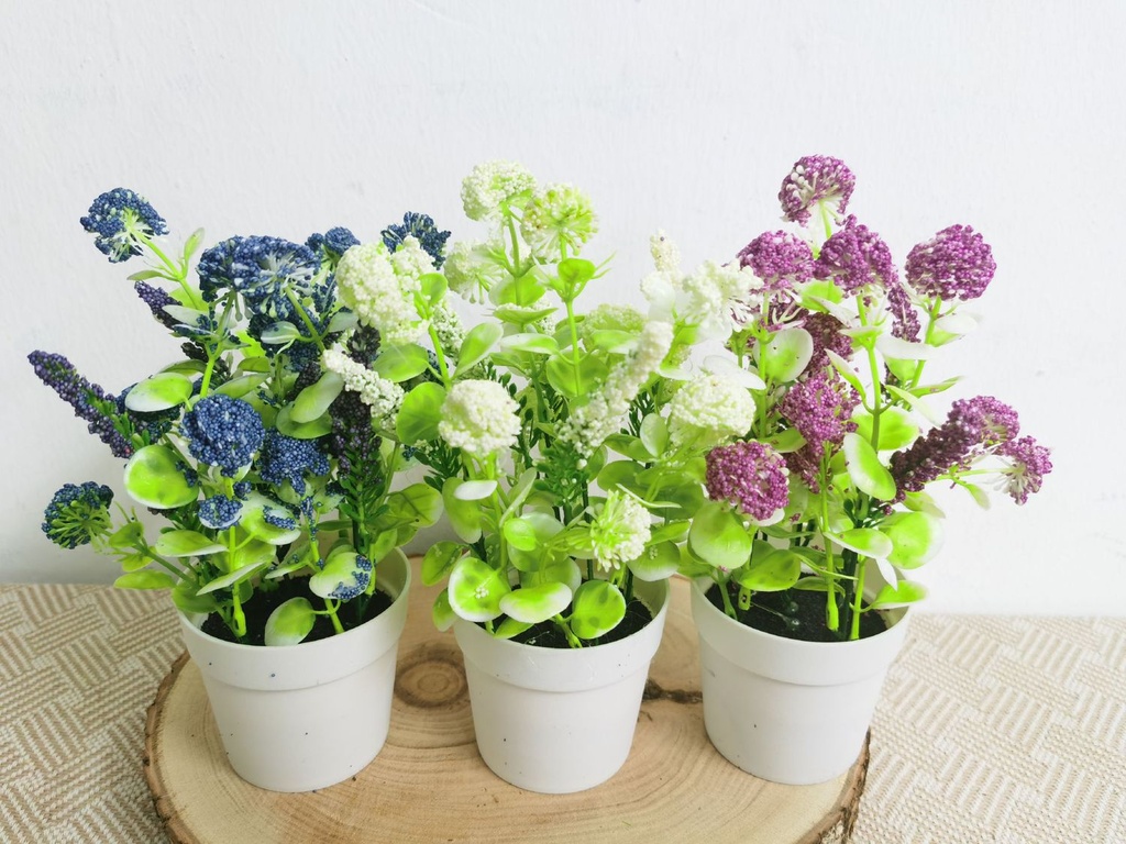 Planta artificial pequeña en maceta - Bonsái decorativo