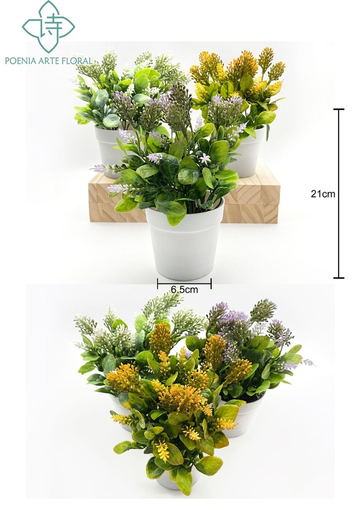 Planta artificial pequeña en maceta - Bonsái decorativo