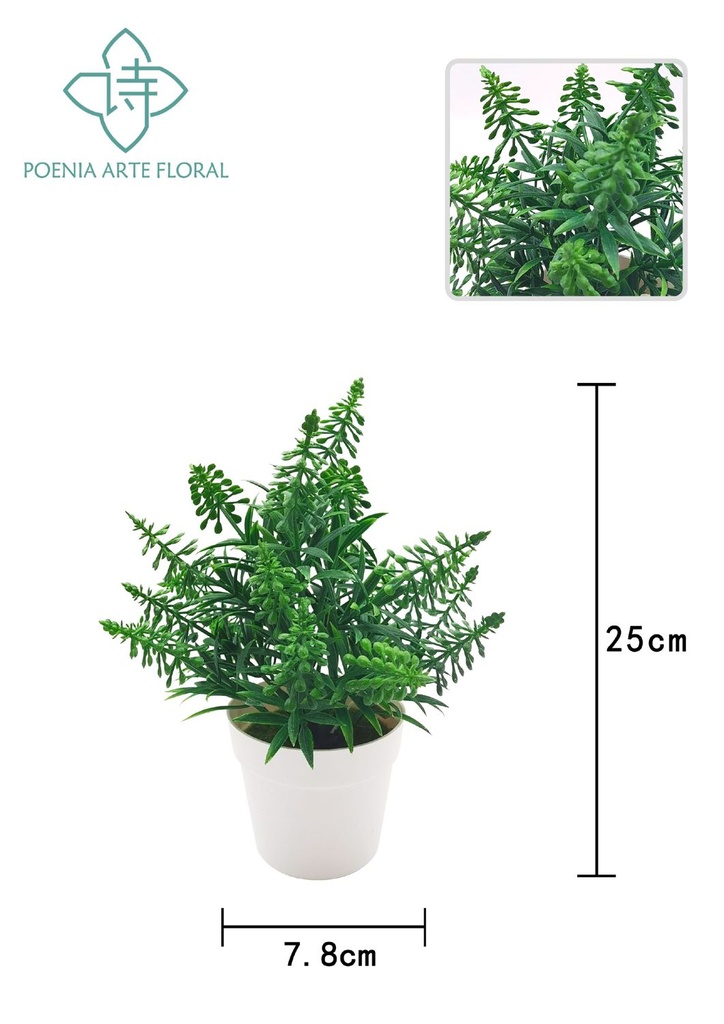 Bonsái artificial de espiga - Planta decorativa