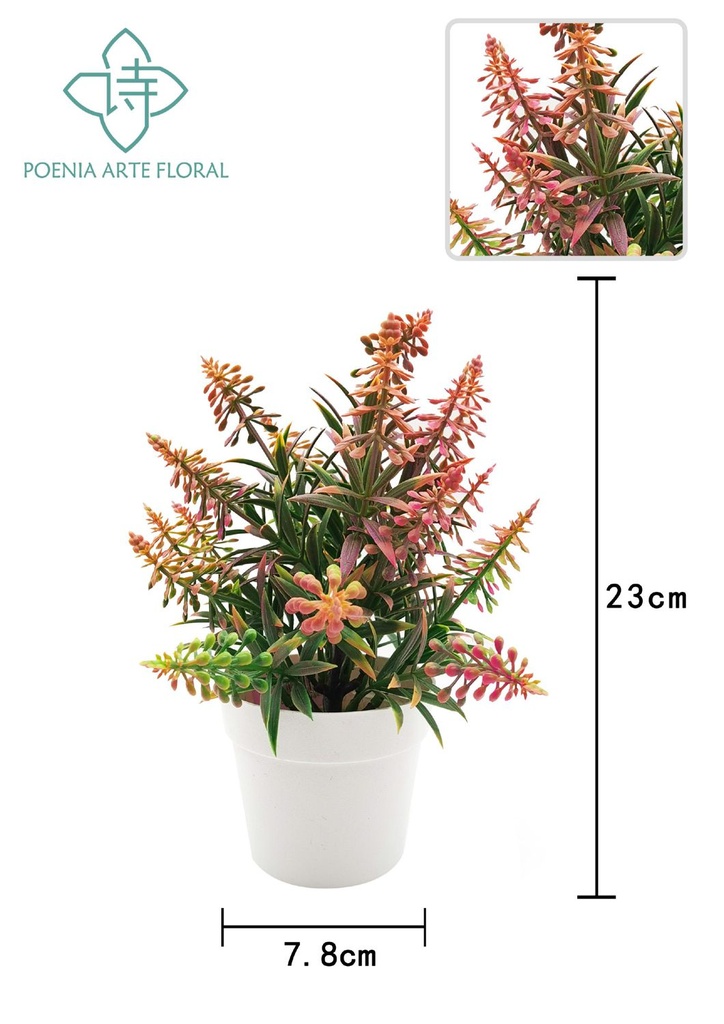 Bonsái artificial de espiga - Planta decorativa
