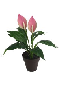 Bonsái artificial de 12 cabezas de paz en maceta de 43 cm - Planta decorativa