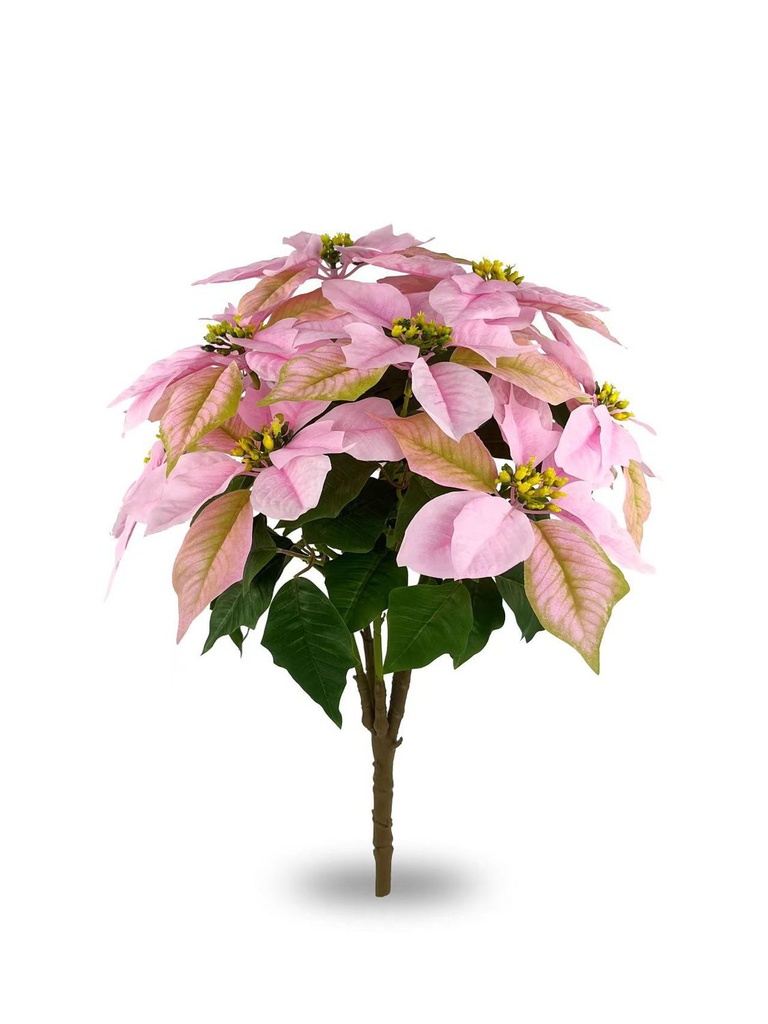 Bonsái artificial de 12 cabezas de Flores de Navidad simuladas - Planta decorativa