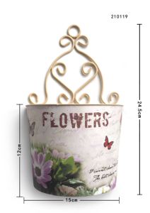 Maceta colgante de crisantemo morado - Jarrón decorativo
