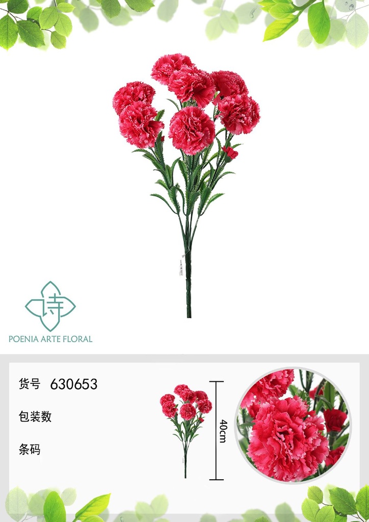 Ramos de clavel de 45 cm para funerales - Ramos y flores