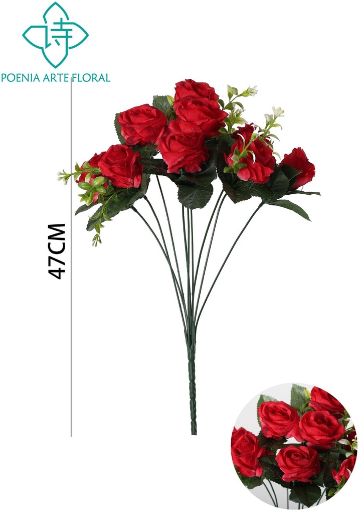 Ramo de perlas de flores F0683 de 9 cabezas - Ramos y flores