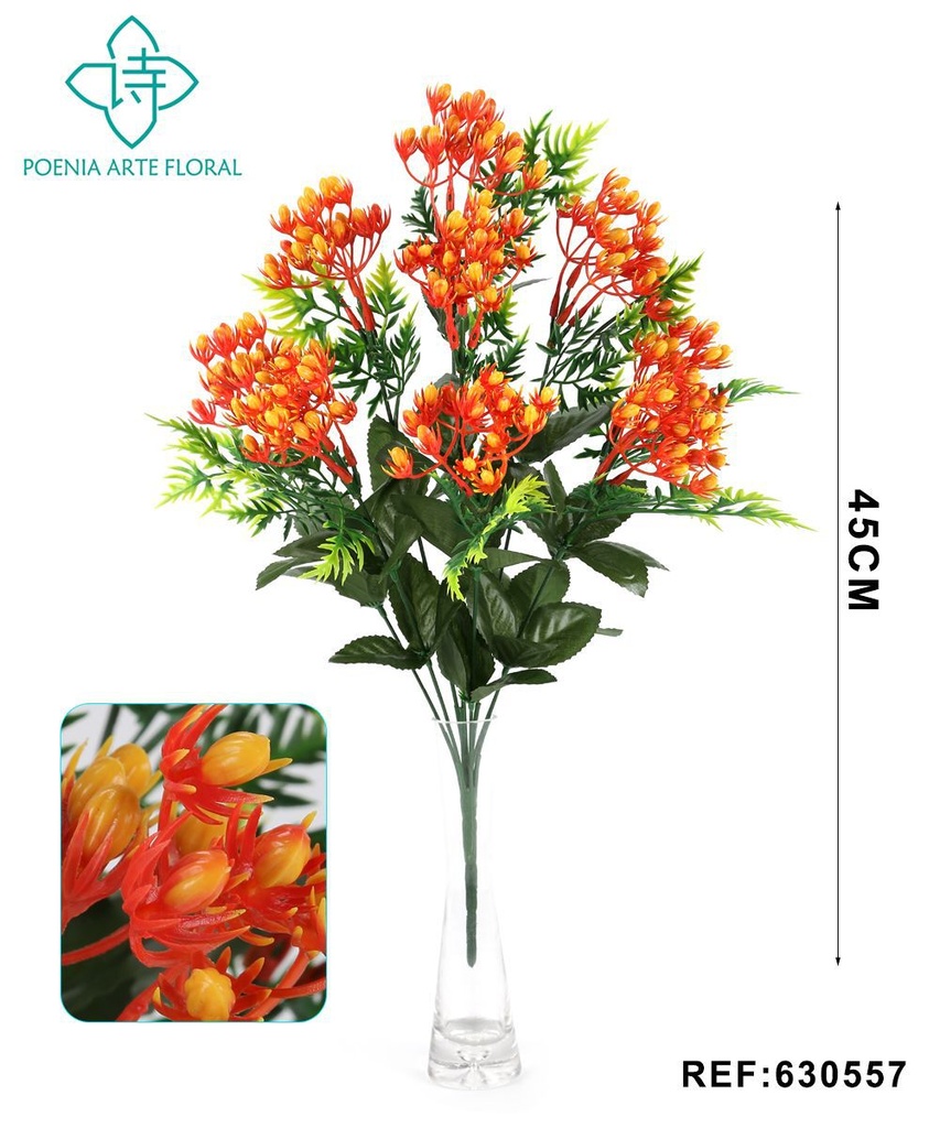 Ramo de flores de seda - 630557 (Loto rojo) (8435588853595)
