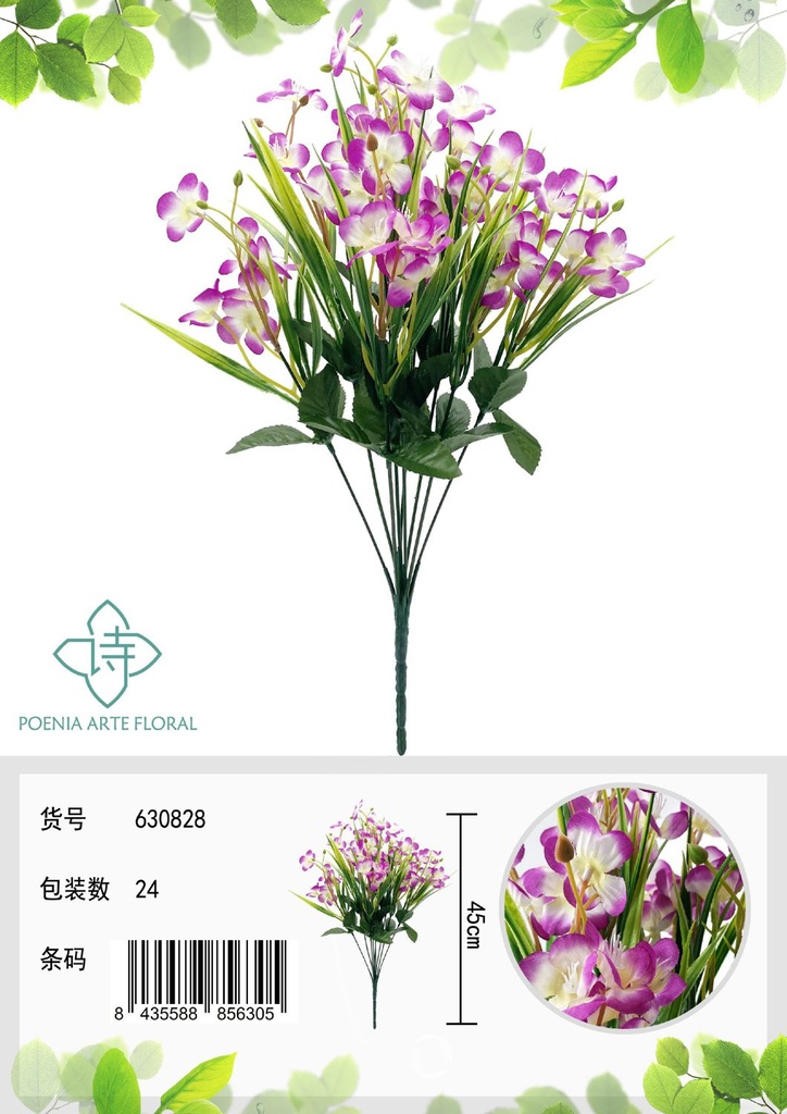Ramo de flores de seda - Ramo de orquídeas