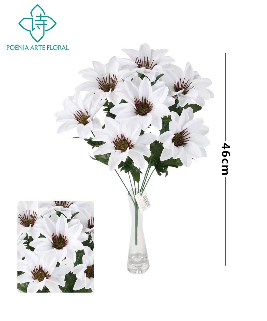 Ramo de flores de seda - 630846 Blanco puro (8435588806480)