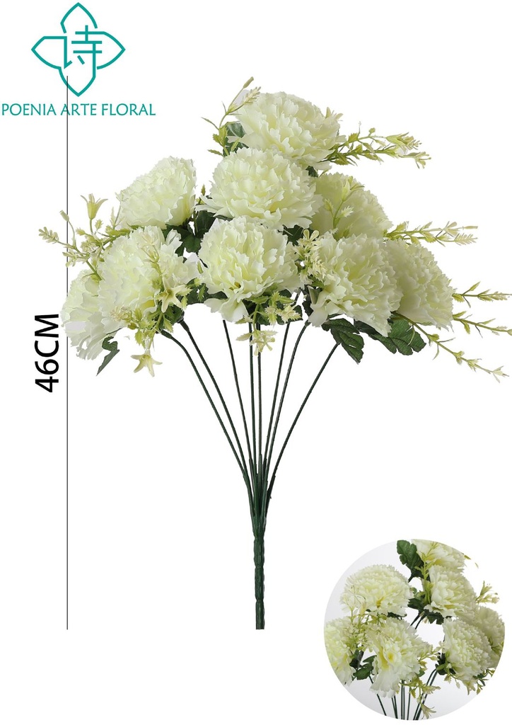Ramo de flores de seda - 631295 Blanco