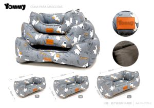 Cuna de perro 3 piezas azul marino 7779-2 - Elegante diseño para perros