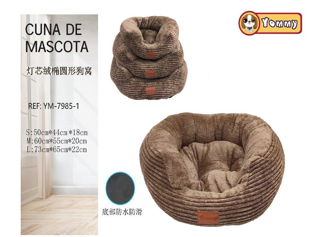 Cuna de perro (juego de 3 piezas) marrón - Accesorios para mascotas
