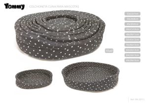 Cuna de 10 piezas morada con rayas 68x58x16 cm - Accesorios para mascotas