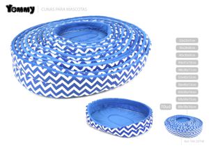 Cuna de 10 piezas con olas 68x58x16 cm - Accesorios para mascotas