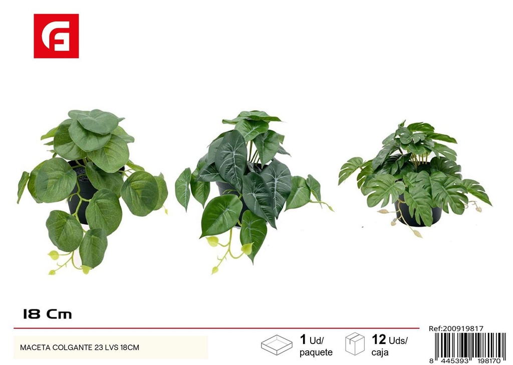 Maceta colgante 23 LVS 18 cm - Accesorios de jardín