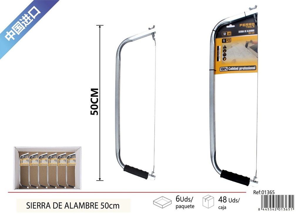 Sierra de alambre de 50 cm - Herramientas de ferretería