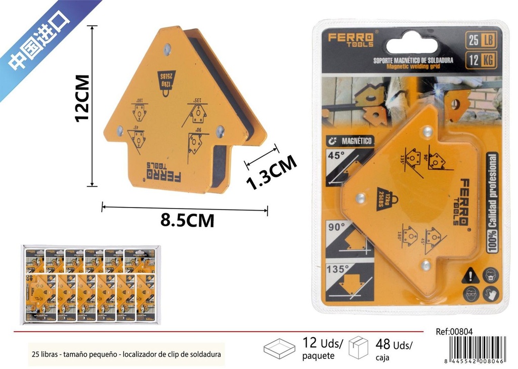 Escuadra magnética para soldar 25 lb - Accesorio de soldadura y herramientas