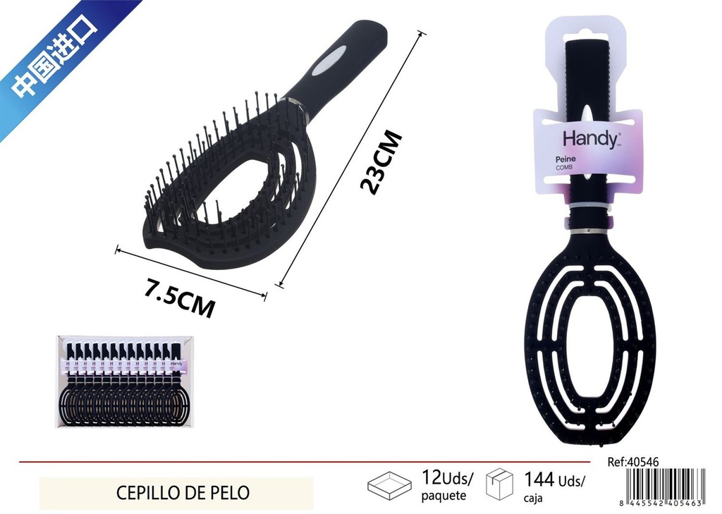 Cepillo de pelo con mango redondo - Accesorios de belleza para el cabello