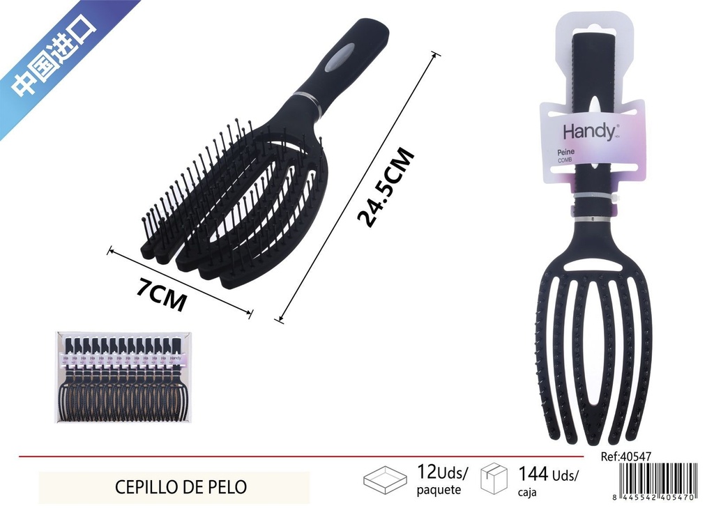 Cepillo de pelo con mango redondo - Accesorios de belleza para el cabello
