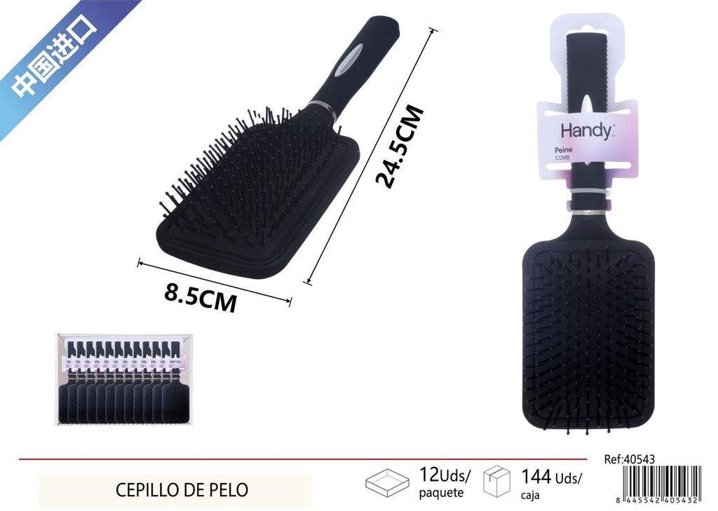 Cepillo de pelo cuadrado con almohadilla - Accesorios de belleza para el cabello