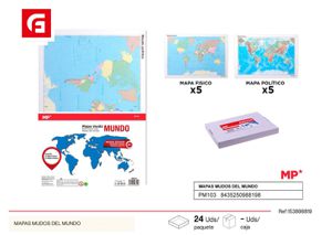 Mapas mudos del mundo - Material escolar