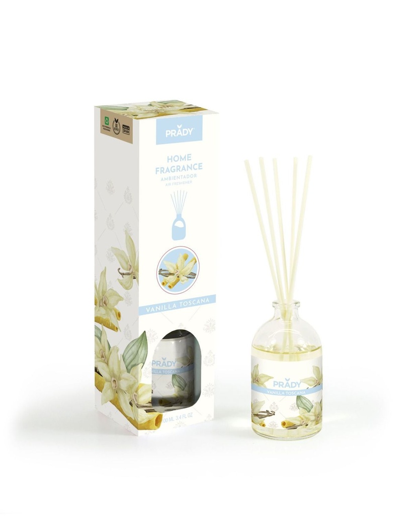 Mikado aromatizado vainilla toscana Prady 100ml - Ambientador