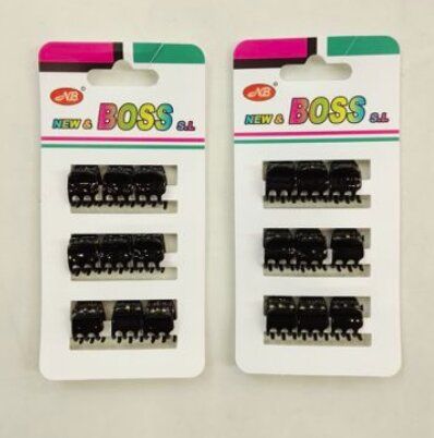 Pinza mini 0.8 cm negra 12 unidades - Accesorios para el cabello