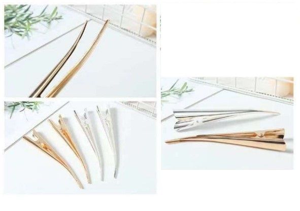 Pinza pico metal 13 cm 12 unidades - Accesorios funcionales para el cabello