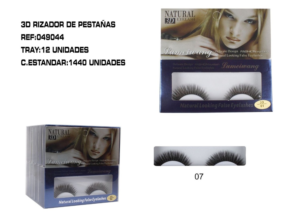 Pestañas postizas 3D 12 unidades - Accesorios de lujo