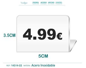 Placa de acero 3.5x5cm 4.99 - Accesorios para bisutería