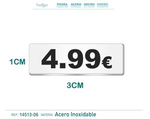 Placa de acero 1x3cm 4.99 - Accesorios para bisutería