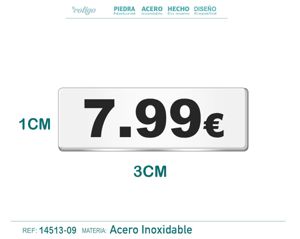 Placa de acero 1x3cm 7.99 - Accesorios para bisutería