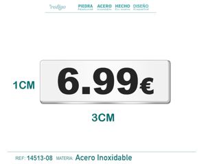 Placa de acero 1x3cm 6.99 - Accesorios para bisutería
