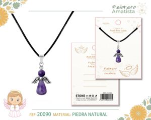 Colgante ángel de la guarda de amatista - Joyería con significado