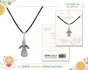 Colgante ángel de la guarda de opalina - Joyería con significado