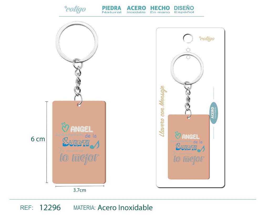 Llavero con mensaje y accesorio de acero - Accesorios personales y de regalo