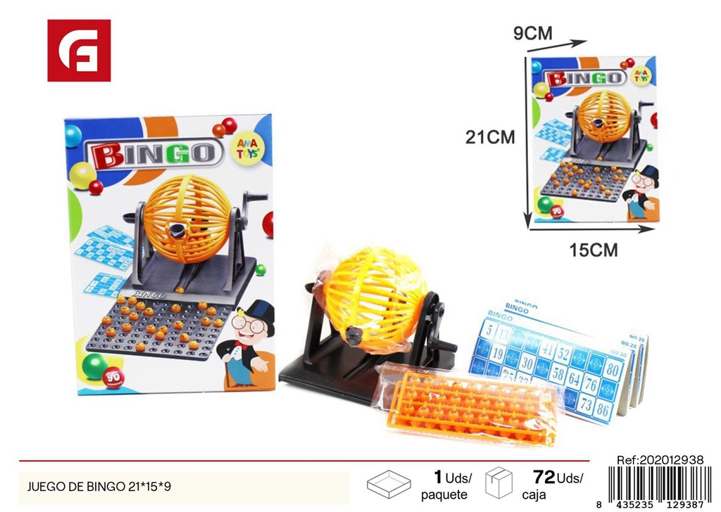 Juego de bingo 21*15*9 - Juegos de mesa y entretenimiento familiar
