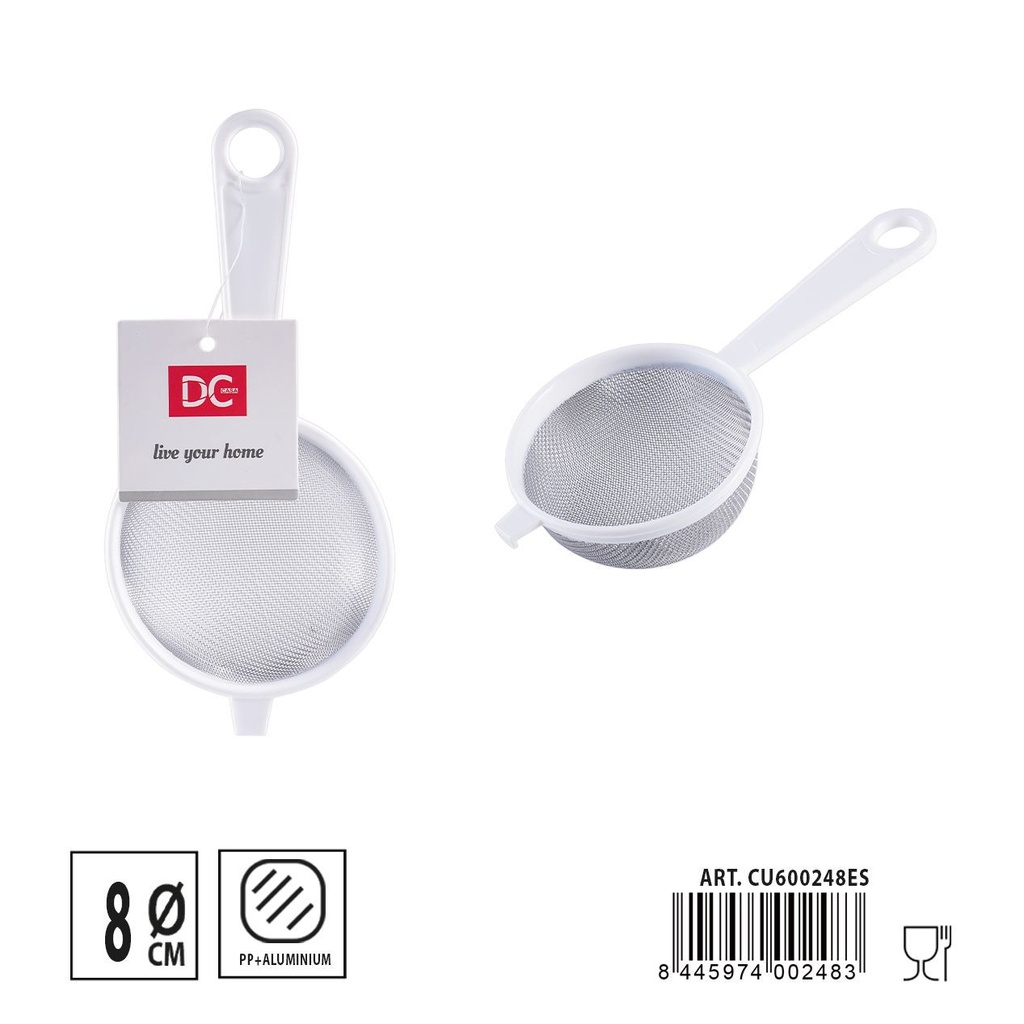 Colador de plástico 8x18.5 cm - Utensilios de cocina y coladores