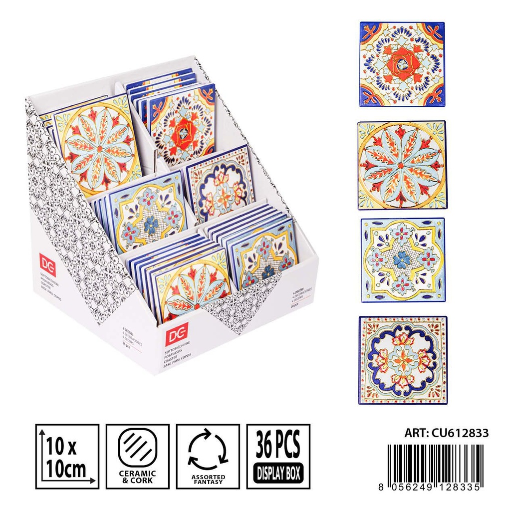 Posavasos de cerámica 10x10cm - Cerámica y artículos de mesa