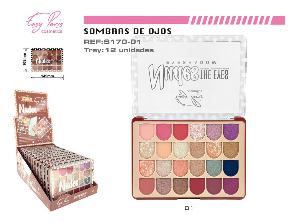 Paleta de sombras de ojos 144/C - Maquillaje para ojos