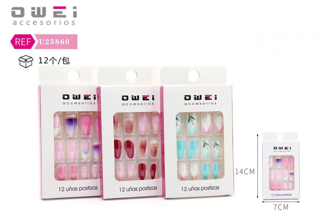 Uñas postizas 12/U U25860 OW - Uñas decorativas