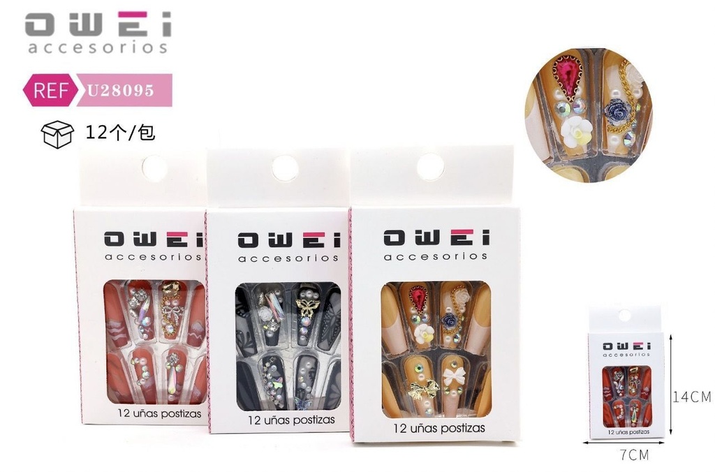 Uñas postizas 12/U U28095 OW - Uñas decorativas