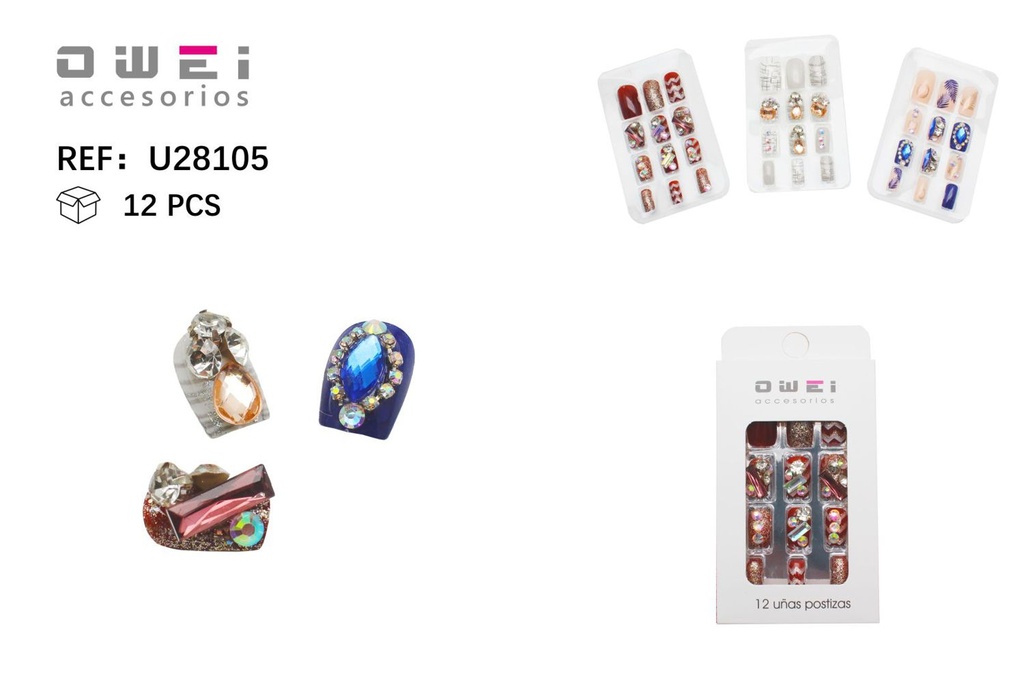 Uñas postizas 12/U U28105 OW - Uñas decorativas