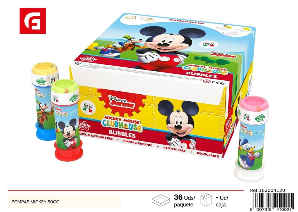 Pompitas Mickey 60cc - Juguetes de pompas