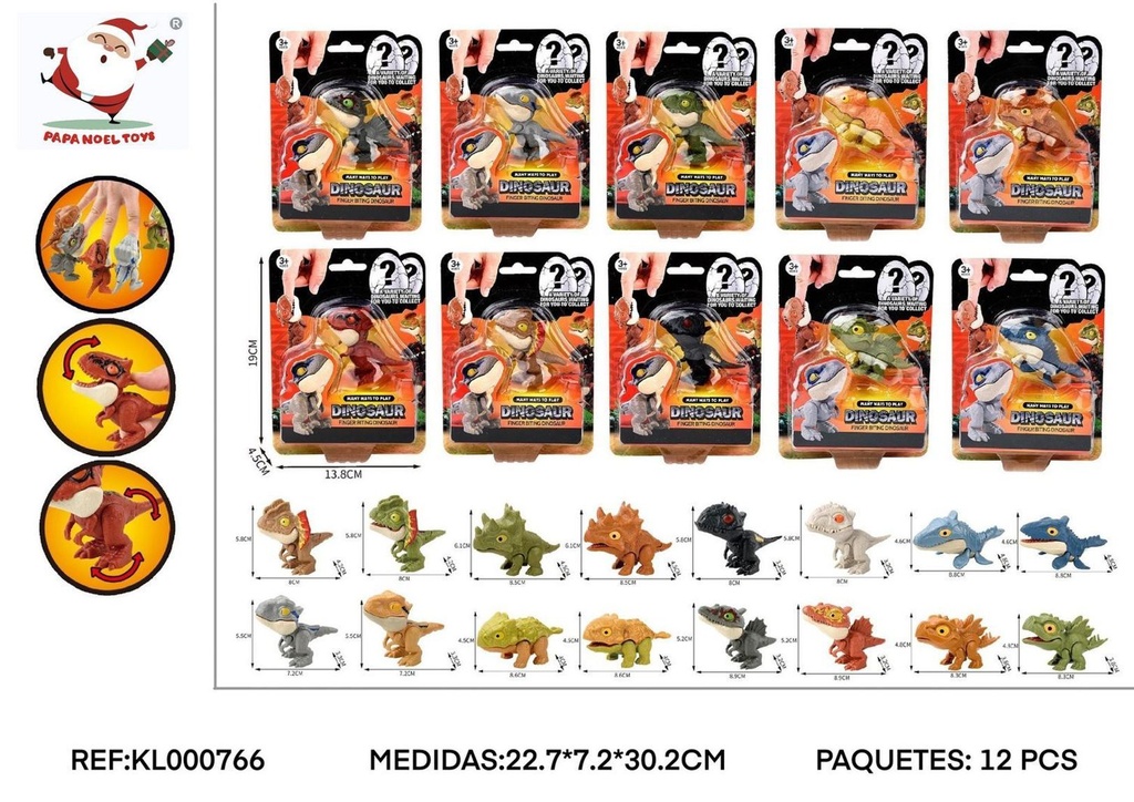 Mini dinosaurios de succión a distancia - Juguetes dinosaurios