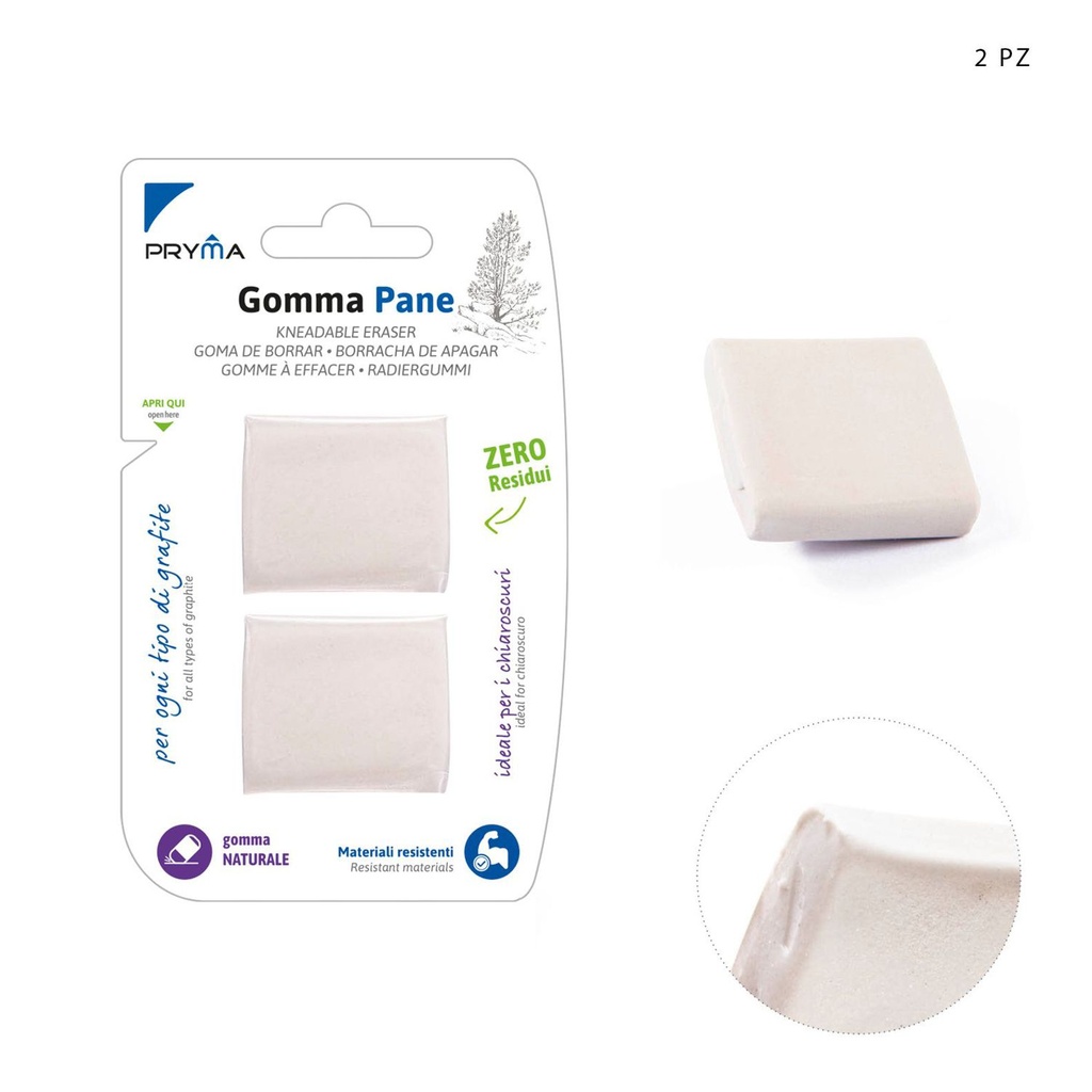 Goma de borrar blanca 2 unidades - Papelería y útiles