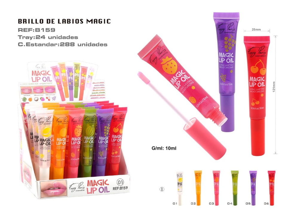 Lip gloss 24 horas magic 24 unidades - Cosmética y cuidado personal